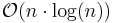 \mathcal{O}(n\cdot\log(n))