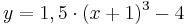  y=1,5 \cdot (x+1)^3-4
