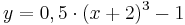 y=0,5 \cdot (x+2)^3-1 