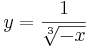 y=\frac{1}{\sqrt[3]{-x}}